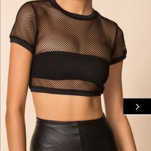SUPERDOWN mesh top